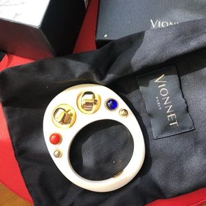 Vionnet studded bangle bracelet in box with bag